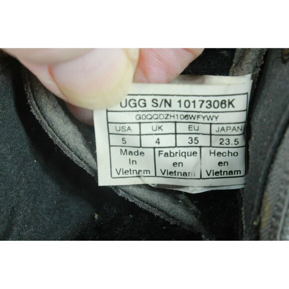 UGG Nice Clean Hilmar Lace-Up Boot Charcoal Suede Leather Waterproof Size 5 - Picture 9 of 10